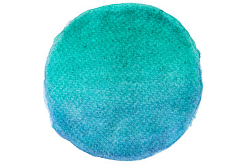 watercolor circle shape. Blue and Green watercolor.