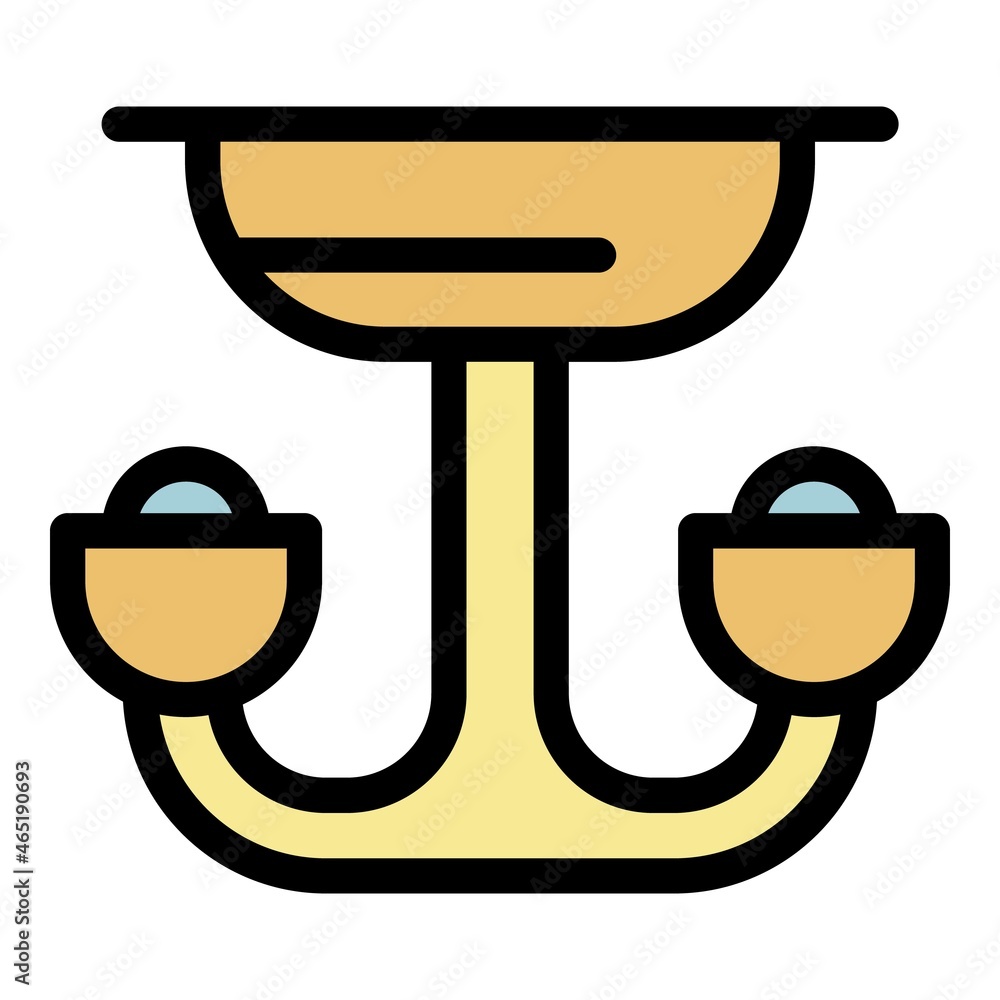 Poster ceiling lamp icon. outline ceiling lamp vector icon color flat isolated