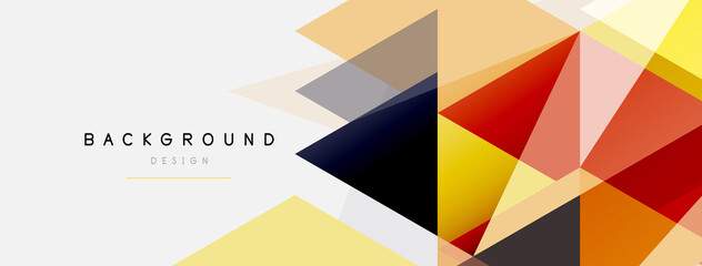 Mosaic triangles geometric background. Techno or business concept, pattern for wallpaper, banner, background, landing page