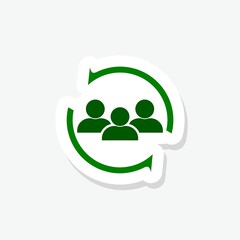 Customer sticker icon isolated on white background