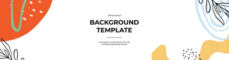 Vector modern floral banner design for social media cover, flyer, invitation card, website design, book cover, poster