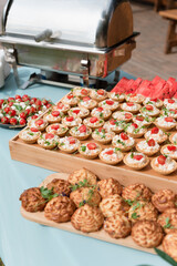 Catering in the outdoor summer park