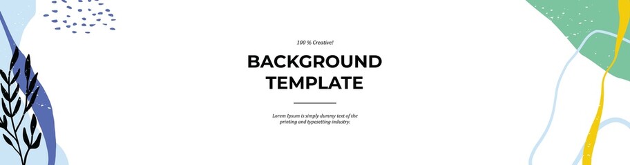 Vector modern floral banner design for social media cover, flyer, invitation card, website design, book cover, poster