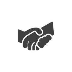 Partnership handshake vector icon