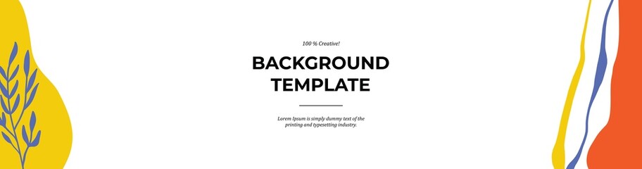 Vector modern floral banner design for social media cover, flyer, invitation card, website design, book cover, poster