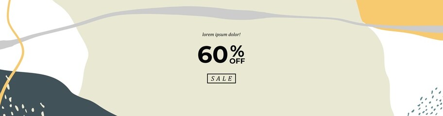 Vector modern floral banner design for social media cover, flyer, invitation card, website design, book cover, poster