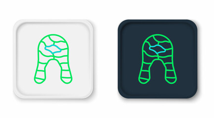 Line Fish steak icon isolated on white background. Colorful outline concept. Vector