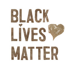 Black Lives Matter. Protest Banner about Human Right of Black People in USA. Icon Poster and Symbol.