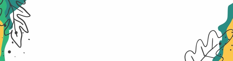 Vector modern floral banner design for social media cover, flyer, invitation card, website design, book cover, poster