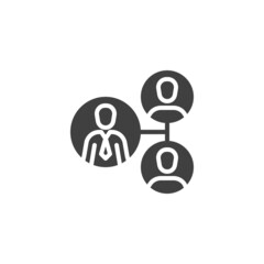 Collaboration teamwork vector icon