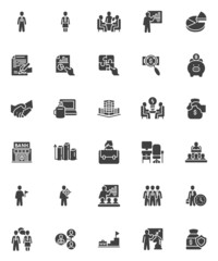 Business related vector icons set