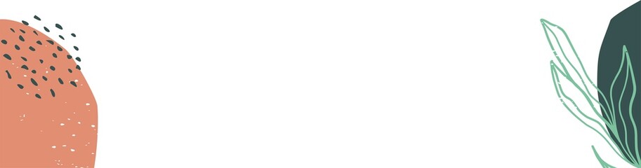 Vector modern floral banner design for social media cover, flyer, invitation card, website design, book cover, poster