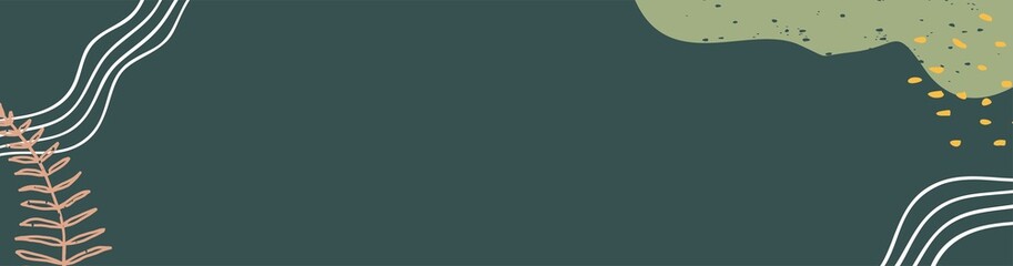 Vector modern floral banner design for social media cover, flyer, invitation card, website design, book cover, poster