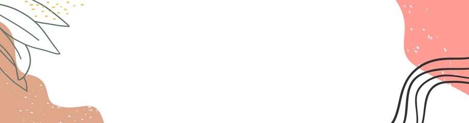 Vector modern floral banner design for social media cover, flyer, invitation card, website design, book cover, poster