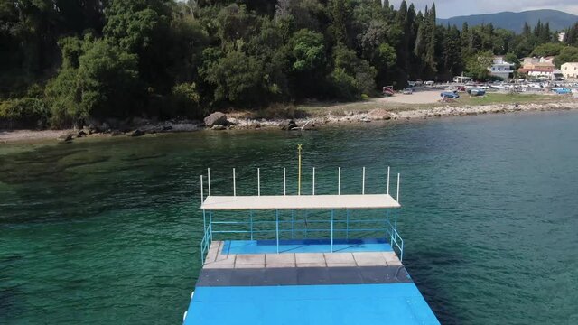 ipsos beach in corfu aerial view