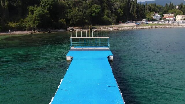 ipsos port in corfu greece