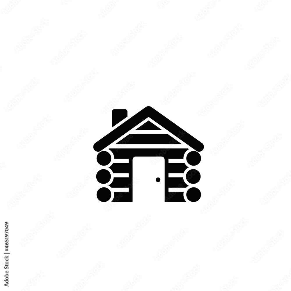 Wall mural Cabin simple flat icon vector illustration