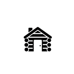 Cabin simple flat icon vector illustration