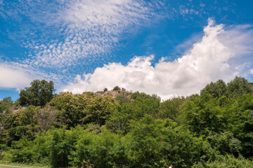 landscape mountain between Ceresole Reale and the Nivolet hill in Piedmont in Italy