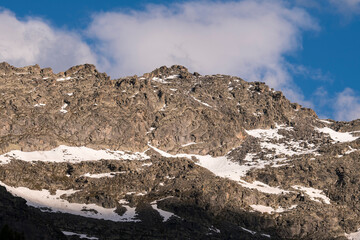 landscape mountain between Ceresole Reale and the Nivolet hill in Piedmont in Italy