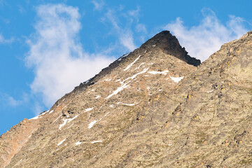 landscape mountain between Ceresole Reale and the Nivolet hill in Piedmont in Italy