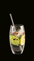 Gin tonic with eco straw.