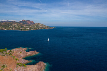 Vue aérienne de l'Estérel