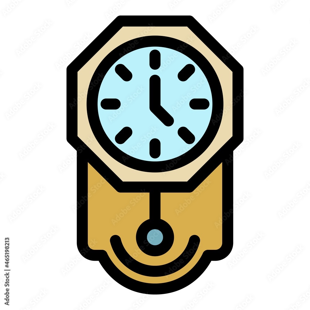 Aufkleber pendulum clock icon. outline pendulum clock vector icon color flat isolated