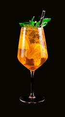 A glass of aperol.