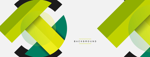 Round geometric shapes lines and circles. Vector template for wallpaper banner background or landing page