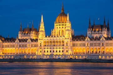 Obraz premium The Hungarian Parliament Building in Budapest