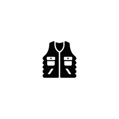 Camping vest simple flat icon vector illustration