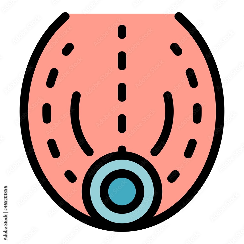 Poster falling gravity icon. outline falling gravity vector icon color flat isolated