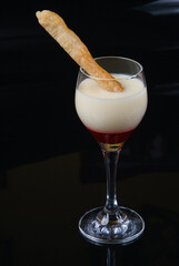 Sopa de chocolate blanco