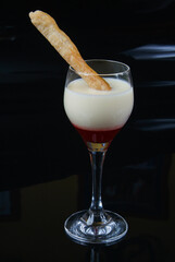 Sopa de chocolate blanco