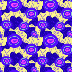 Seamless artwork with circles and lines