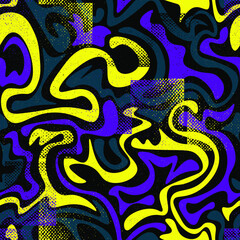 Obraz premium Seamless abstract unique pattern with wave elements
