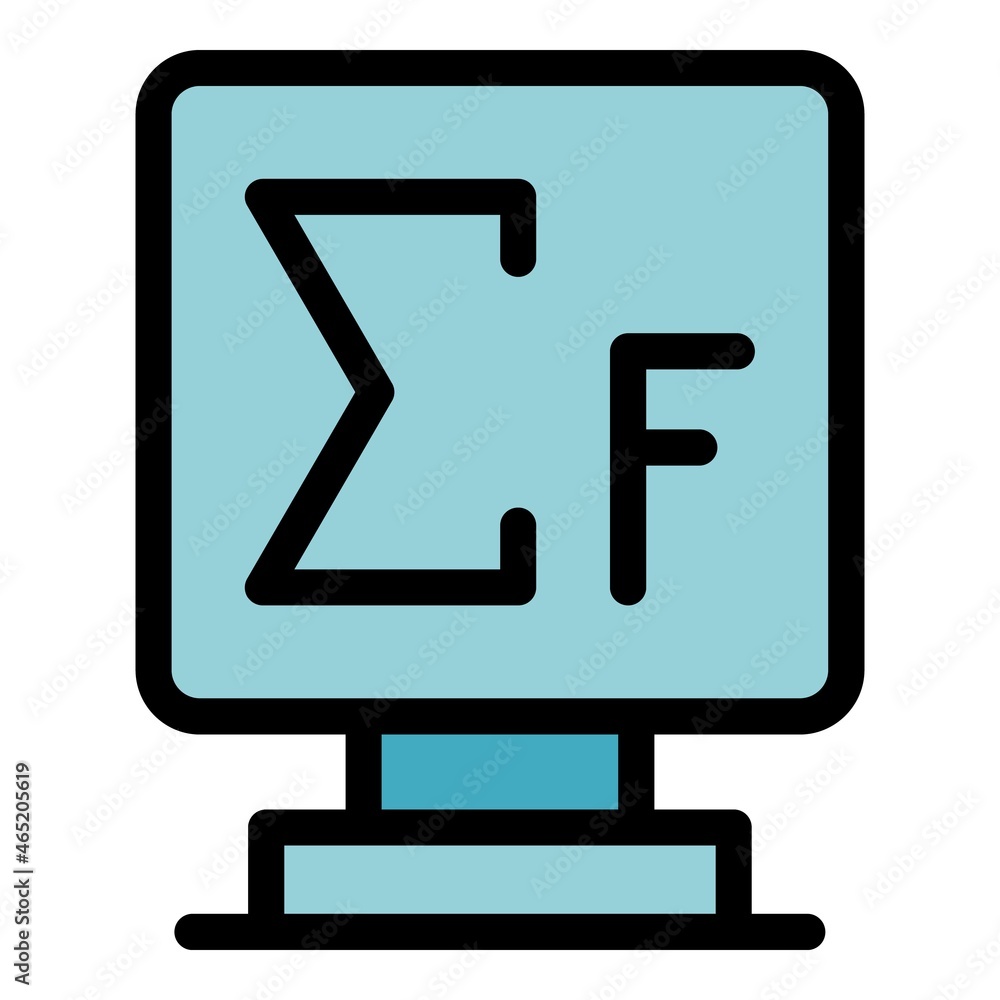 Poster gravity force icon. outline gravity force vectir icon thin line color flat isolated