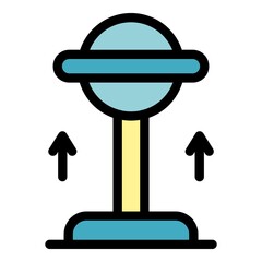 Pendulum tool icon. Outline pendulum tool vector icon color flat isolated