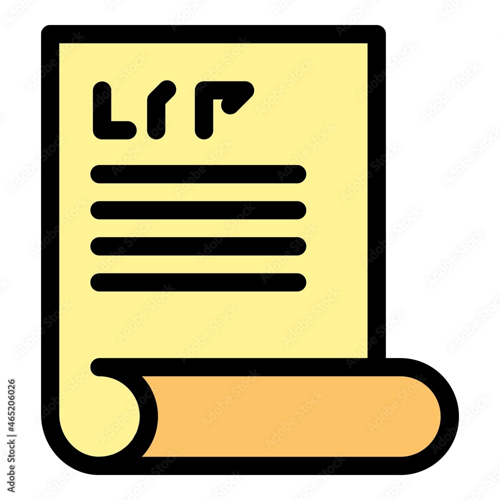 Poster newtons paper icon. outline newtons paper vector icon color flat isolated