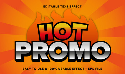 hot promo editable text effect template with abstract style use for business brand and store campaign