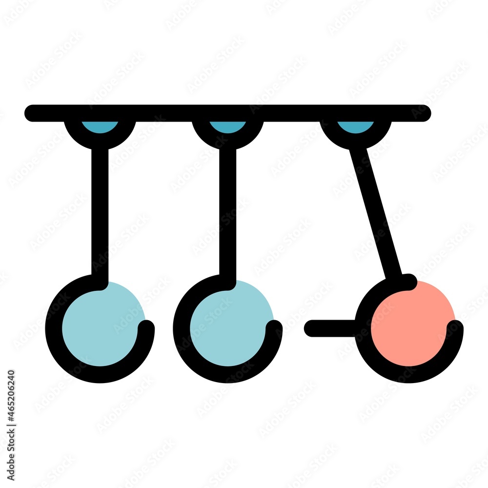 Poster motion pendulum icon. outline motion pendulum vector icon color flat isolated