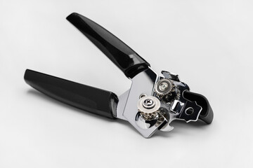 Modern can opener on a white background