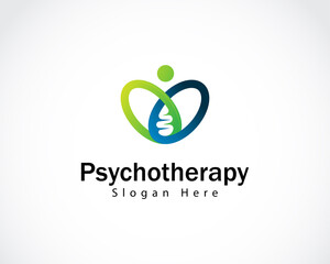 psychotherapy logo creative gen biology people health clinic