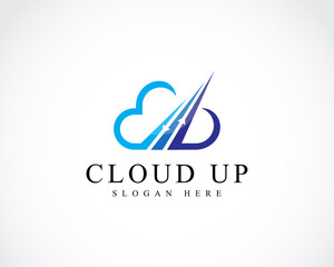 cloud logo creative business arrow market diagram sign symbol