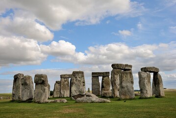 Stonehenge prehistoric monument constructed between 3000 BC - 2000 BC on Salisbury Plain in...