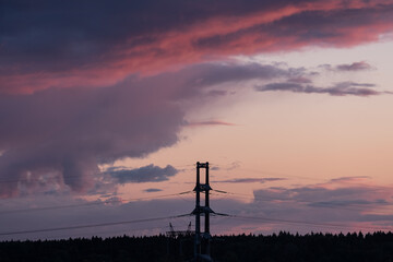 Power lines in Sunset