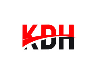 KDH Letter Initial Logo Design Vector Illustration