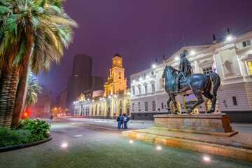 Plaza de las Armas square in Santiago  Chile