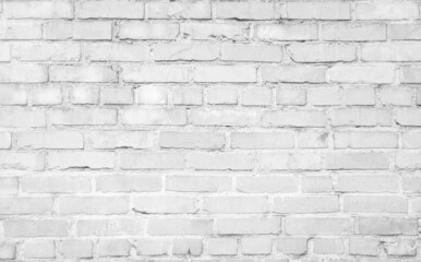 Old grunge brick white wall background